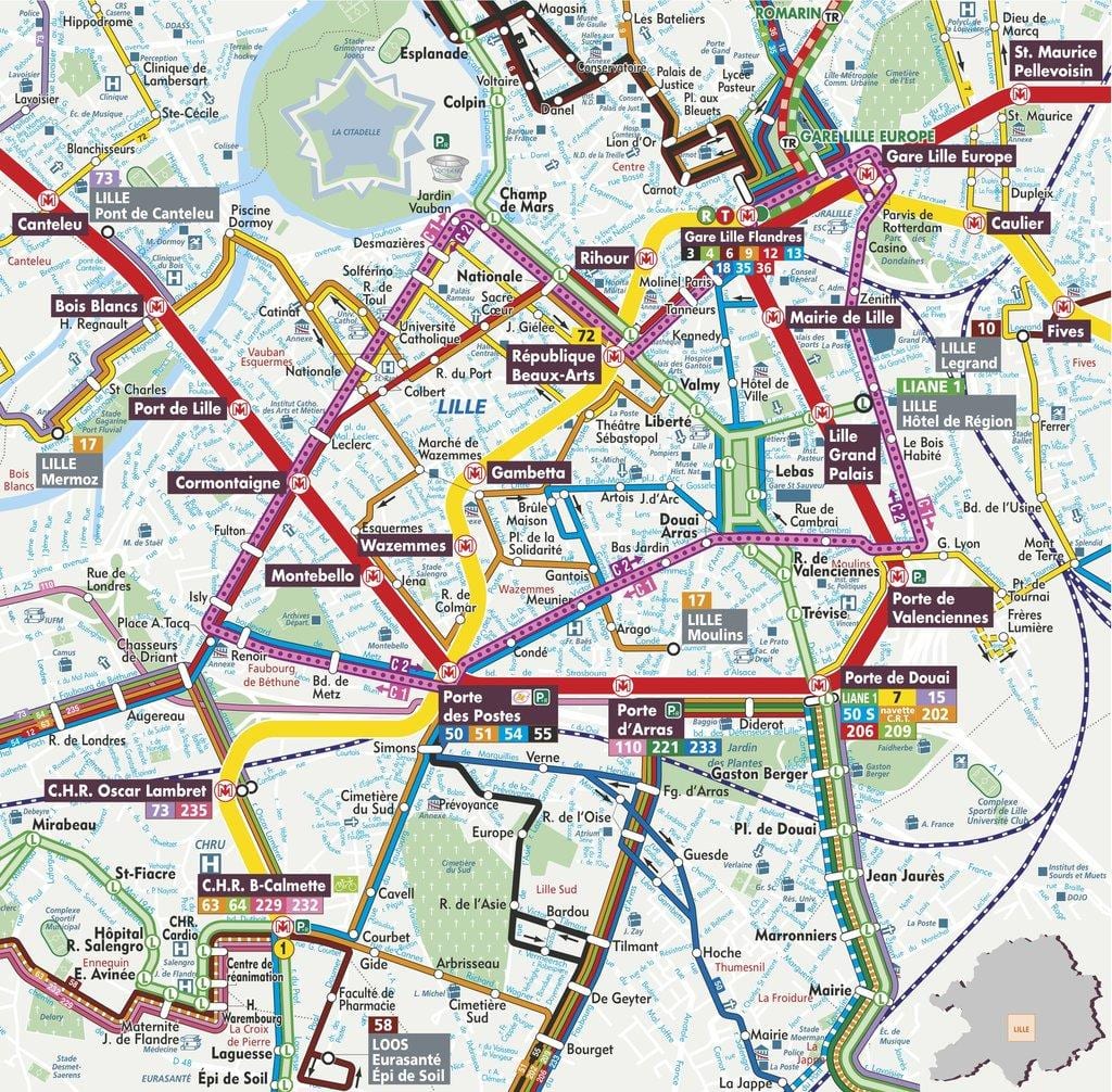 kale-mapa Lille (frantzia