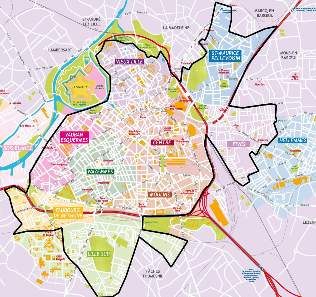 mapa Lille auzo