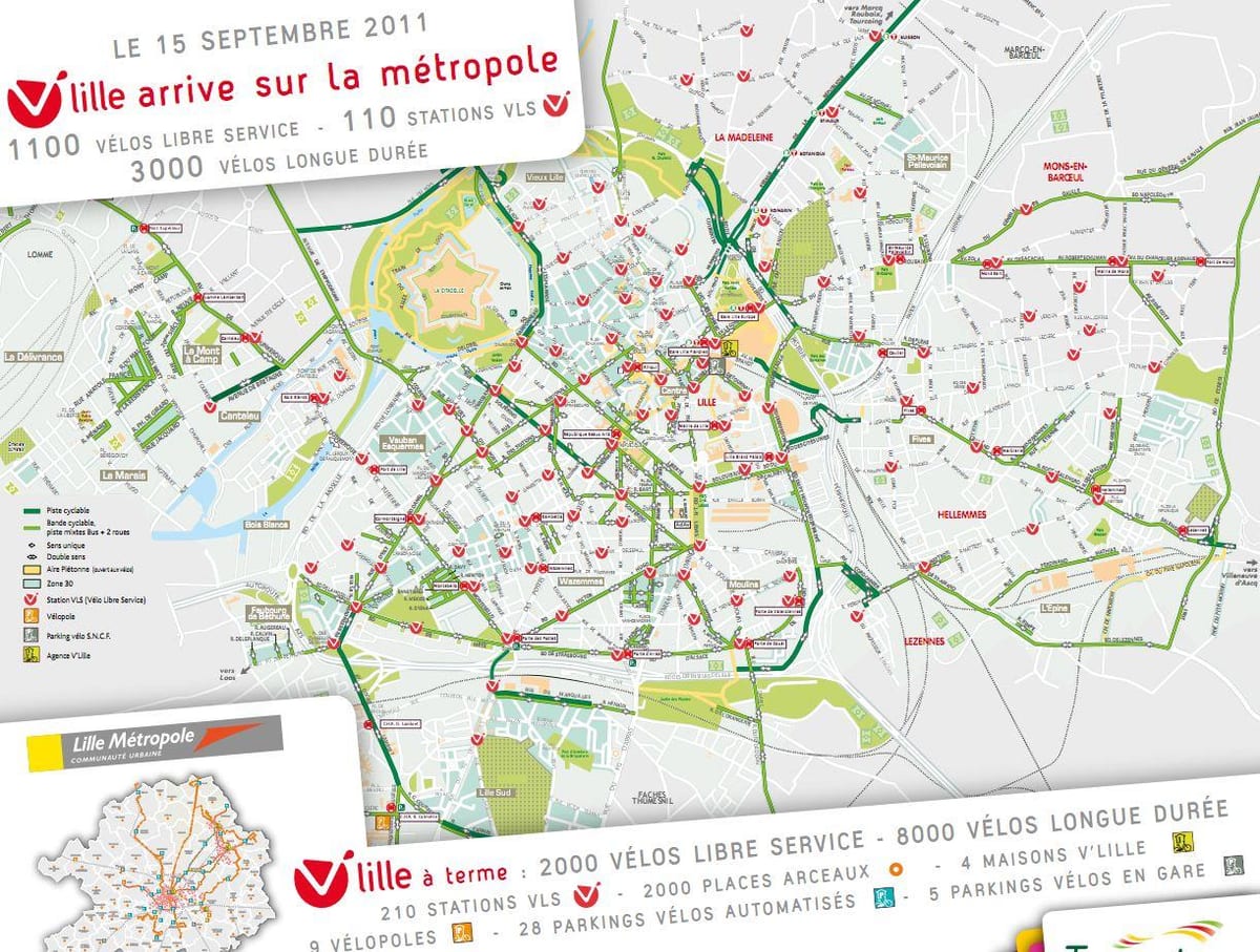 mapa Lille bike