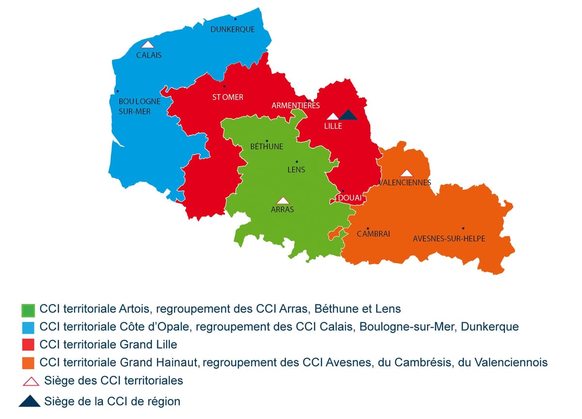 mapa frantziako Lille eskualdean