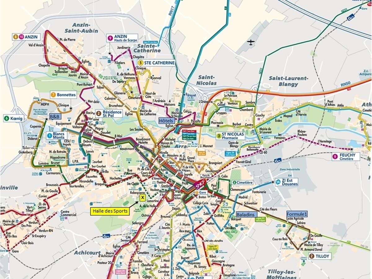 Lille garraio publikoaren mapa