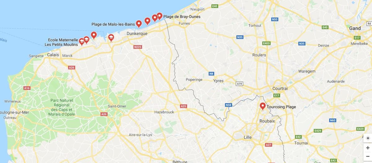mapa Lille hondartza