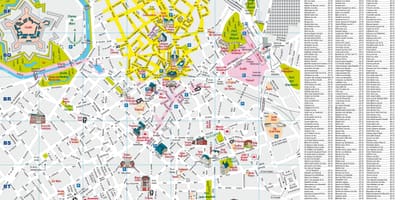 Mapa Lille-zentroa kalean