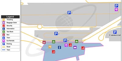 Mapa Lille-aireportua