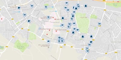 Mapa Lille-denda