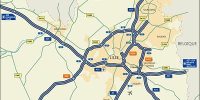 Mapa Lille errepidea