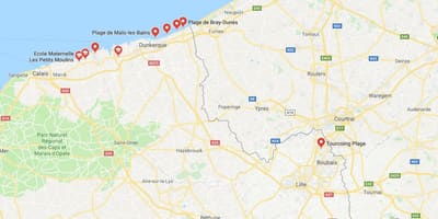 Mapa Lille hondartza