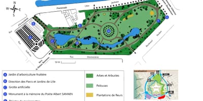 Mapa Lille-lorategiekin