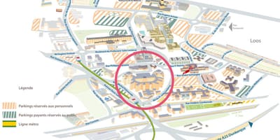 Mapa Lille ospitalea 