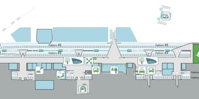 Mapa Lille europan tren geltokia